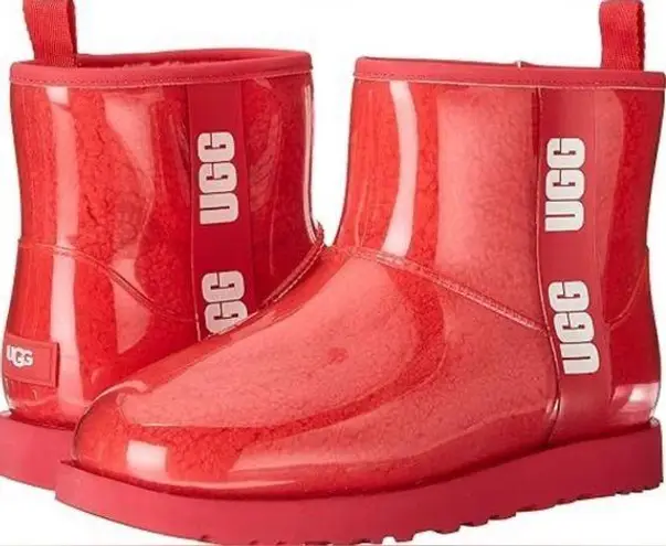 UGG Classic Clear Mini Boot Hibiscus Pink Women's Sz 6