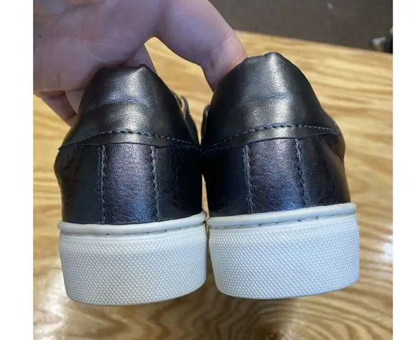 The Flexx Sneakers Women's 7 Black Leather Low Top Laceless Comfort Shoes S29