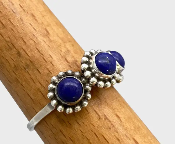 Sterling Silver Genuine Lapis Lazuli Ring - Sz 10