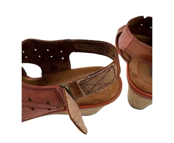 Cobb Hill Rockport Janna Slingback Wedge Sandal Womens 9 Comfort Coastal Grandma Orange