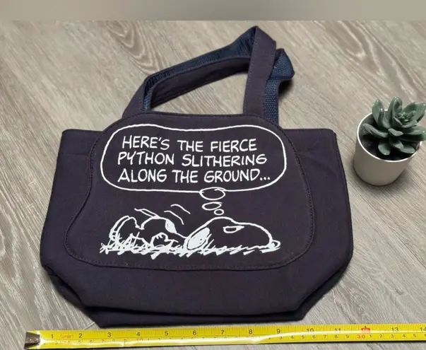 snoopy peanuts tote hand bag Blue