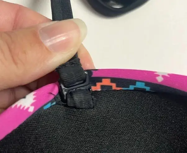 XL halter bikini top XL Aztec print halter bikini top removable straps Black