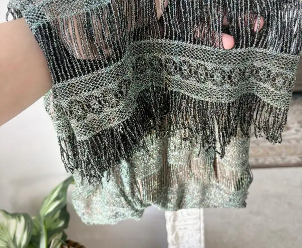 Vintage Shimmery Fringe Midi Maxi Dress