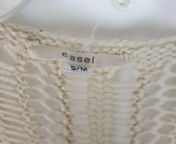 easel  Knitted Boho Coverup Cardigan Frey Hem Fringe - Image 6