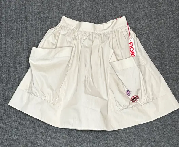Fiorucci  Cotton Beige Front Pockets A-Line Mini Skirt Womens Size IT 38 / US 2 - Image 1