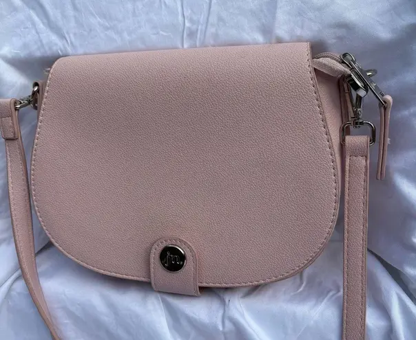 Elegant Pink mini saddlebag Bag with Minimalist Design