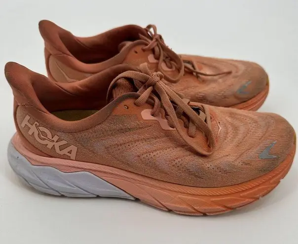 Hoka One One Arahi 6 Running Sneakers Womens Size 6B Pink/Orange 1123195-SBSCR