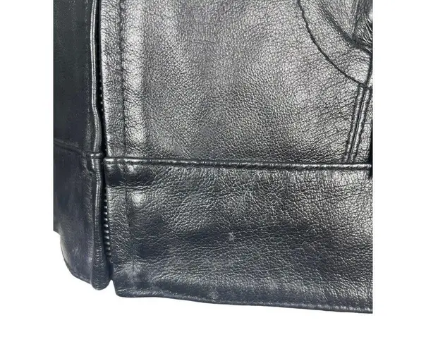 Women’s Sonnora Black Short Motorcycle Zip Genuine Leather Jacket XL