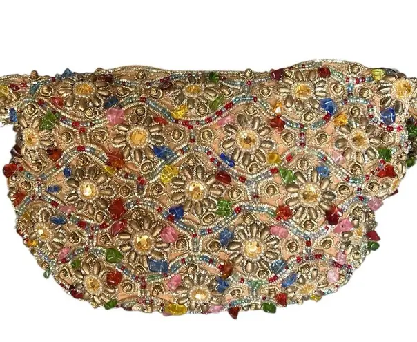 Sand Blossom Wristlet Bag Retailed for 98.00 Gold