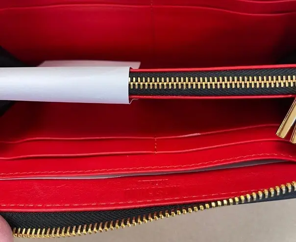 Moschino Couture Red Zip Around Large Wristlet Wallet - NWT