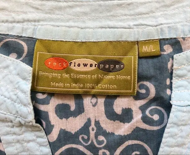 ROCK FLOWER PAPER tunic / beach cover up, size M/L Blue