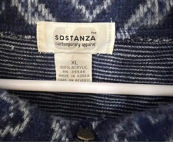 Vintage Sostanza Tribal Print Pullover Size XL