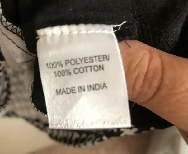 Fab Alley Houndstooth Body Con Long Sleeve Dress Black Size M