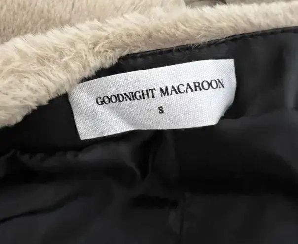 Goodnight Macaroon NEW Faux Vegan Ultra Soft Fur Overcoat Jacket Neutral Small