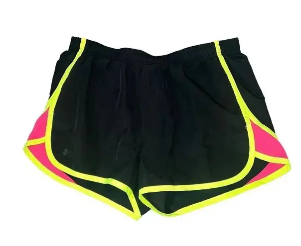 Under Armour Women's Medium Black, Yellow, and Pink Medium Running Shorts