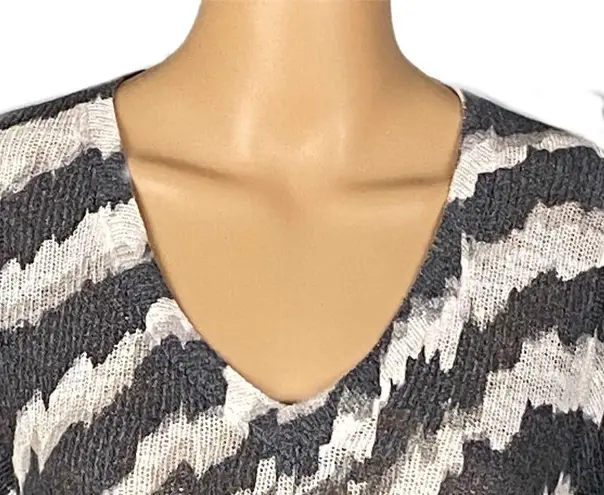 NALLY & MILLIE grey/taupe/cream, abstract striped, high