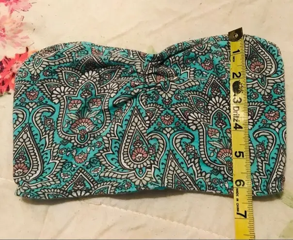 5/$25 Sale reversible bandeau bra paisley print on one side Size XS