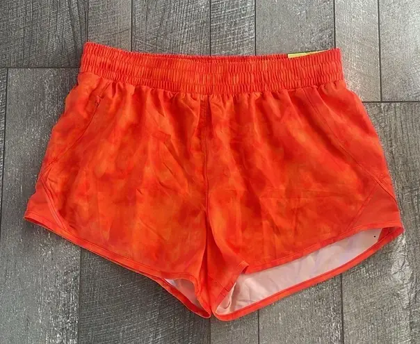 All In Motion Size Medium Orange Mid-Rise Run Athletic Activewear Shorts