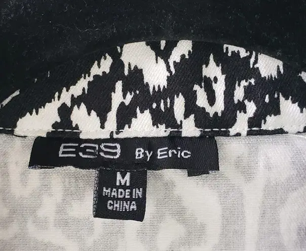 E39 By Eric Black & White Tailored Vest Medium