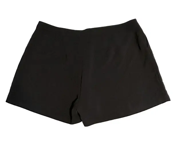 Eloquii Black Dress Shorts Four Button Closure Pockets Polyester Spandex Size 28