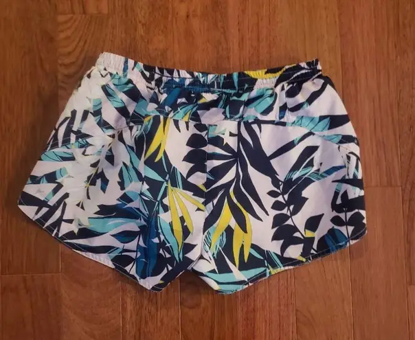 Old Navy Baby Pink and Blue Floral Running Shorts