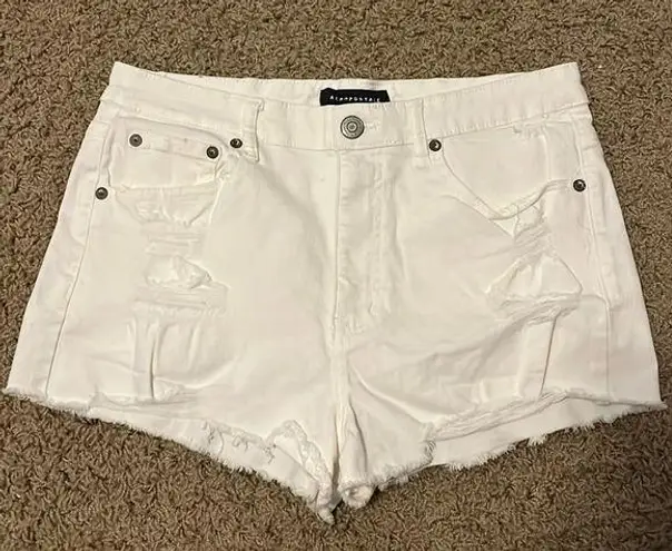 Aeropostale  White Vintage High Rise Jean Shorts