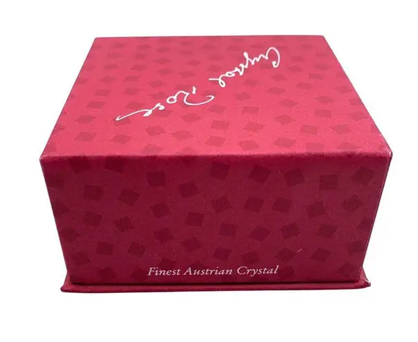 Swavorski Swarovski & Co. Austrian Crystal Rose Gold-Plated Stem Brooch Pin In Gift Box