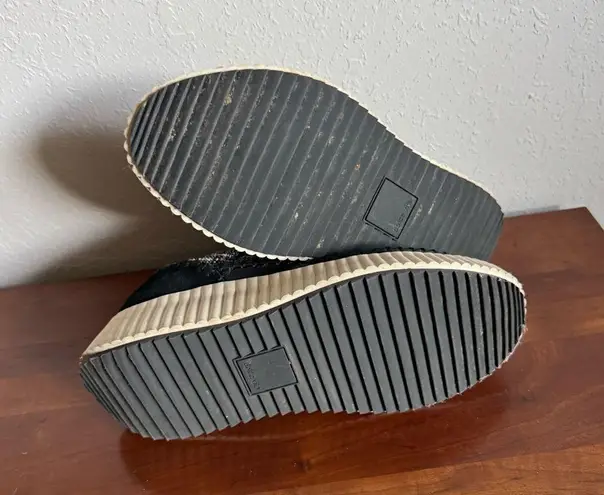 Dolce Vita Black Tweed Dolen Lace Up Fashion Sneaker Womens 7.5 Blokecore