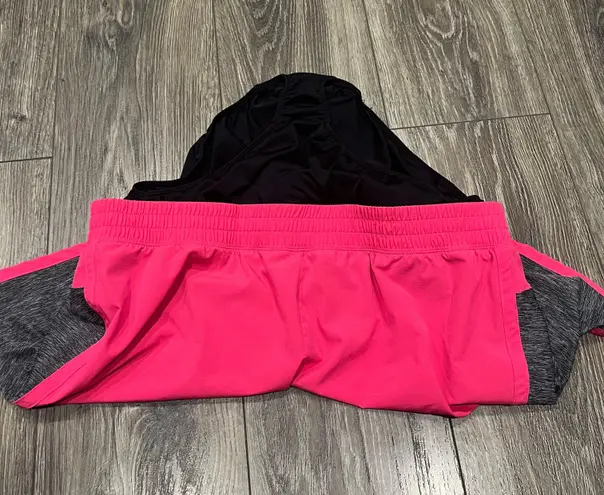 Ideology Neon Pink and Heathered Grey Athletic Shorts. Size 1X.