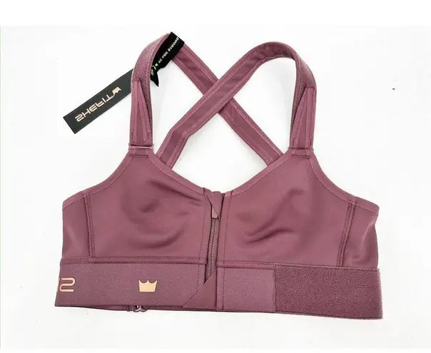 SheFit  Medium Impact Flex Mauve Pink Adjustable Sports Bra Size XS