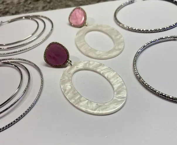 Sugarfix Lot Of 3 Large Statement Costume Earrings Pierced Dangle / Hoop 1