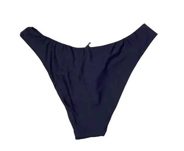 J.Crew Navy Thong Bikini Bottom Size M High Leg Re