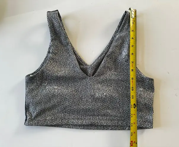 OFFLINE Herringbone Jacquard Longline Sports Bra sz L NWOT Gray Size L