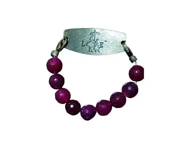 Unlisted Red purple Garnet Family 7" lobster clasp bracelet