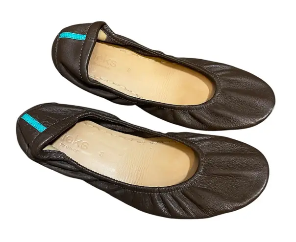 Tieks Chocolate Brown Ballet Flats- size 8