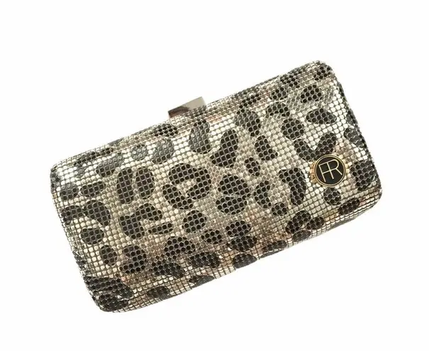 Rare: new Felix Rey ☻ Jungle Mesh Minaudière Box Clutch Handbag Bag ☻ Leopard