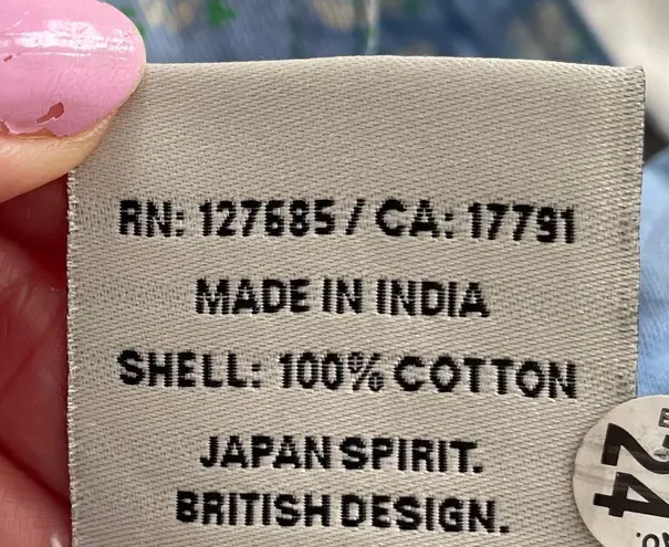 Superdry NWT Bluebell Light Blue Ditsy Floral Embroidered Shorts with Pockets, size S