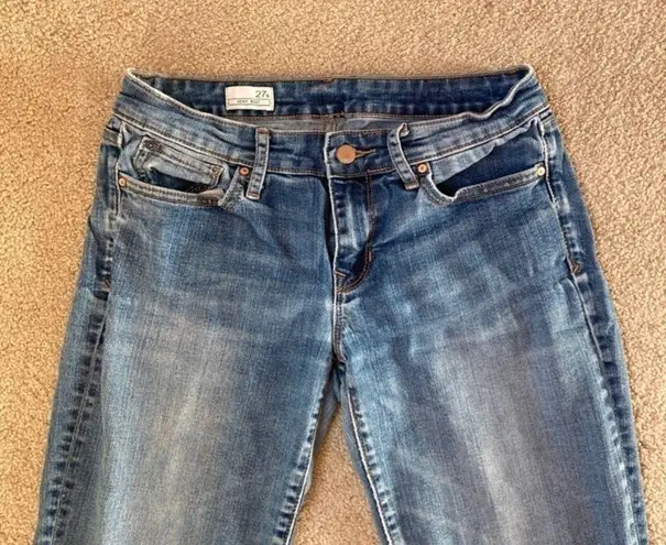 Gap  1969 blue sexy boot cut wide leg jeans in size 27