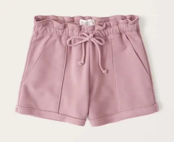 Abercrombie & Fitch Abercrombie Pink Drawstring Sweat Shorts, M - Image 1