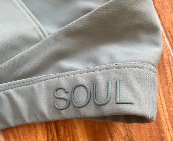 SoulCycle SOUL BY  Twisted Half Racerback Sports Bra Teal Green Size M