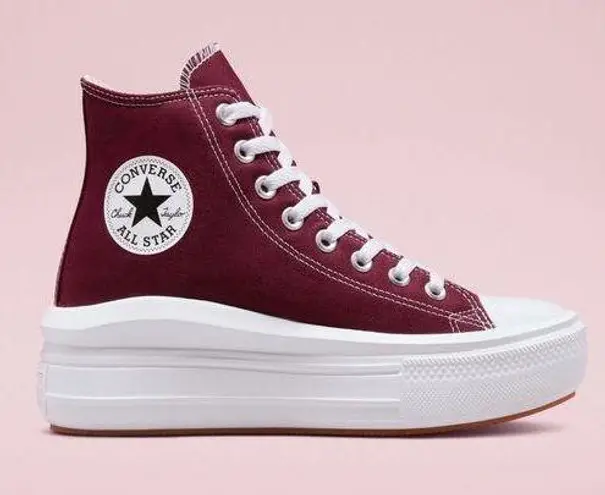 Converse Maroon/Beetroot High Top Platform Sneakers