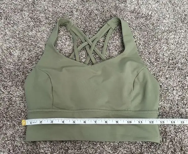 Lululemon  Free To Be Serene Sports Bra Longline Sage Green Size 6 Gym Strappy