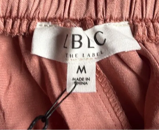 LBLC THE LABEL Gabby Vegan Silk Shorts Size Medium New with Tags Pink