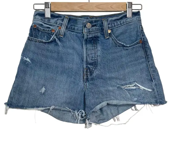 Levi's Wedgie Distressed Short Shorts