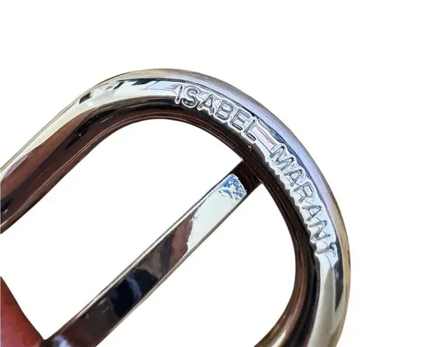 Isabel Marant brown silver buckled leather belt NEW