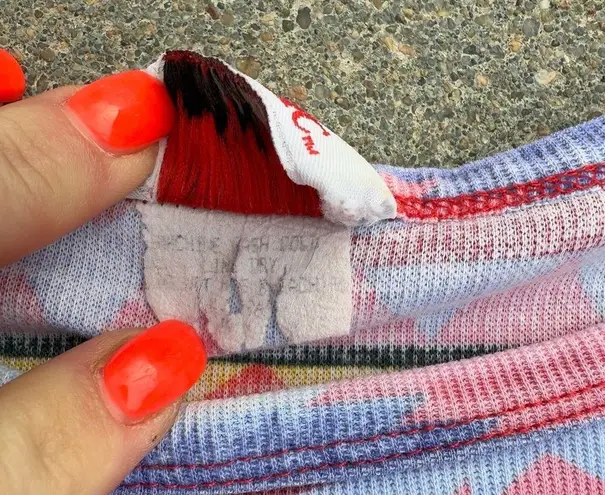 Vintage 90s Denim Republic Colorful Southwestern Geometric Roll Sleeve T Shirt Red Size L