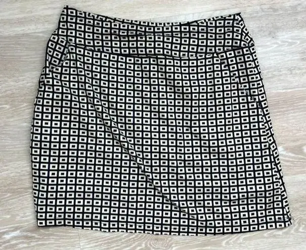 Tail Golf Skort Small Blue White Yellow Geometric Print Pockets Built