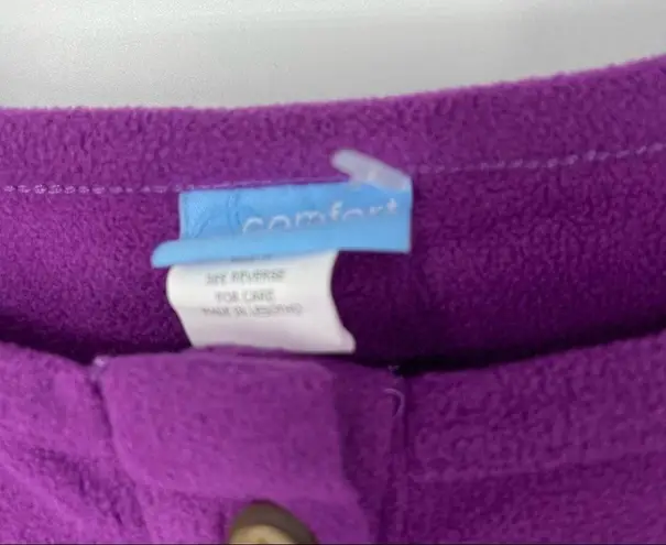COMFORT CORNER PURPLE FLEECE FEEL WARM PULLOVER TOP MEDIUM