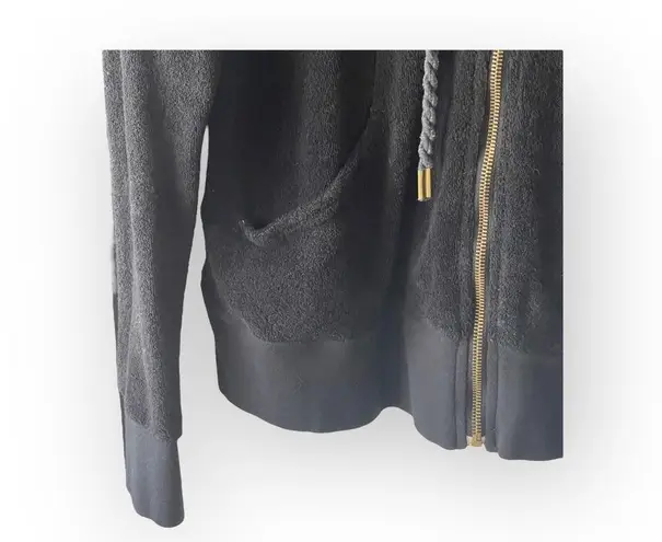 Y2K: new Kritik  Nola Terry Juicy Zipper Kangaroo Pocket Hoodie  Black  L  Size L