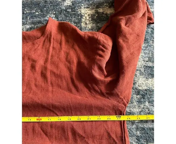 Island Importer Vino Linen Blend Lanai Shirt Boho Beachy Lagenlook Tunic Large